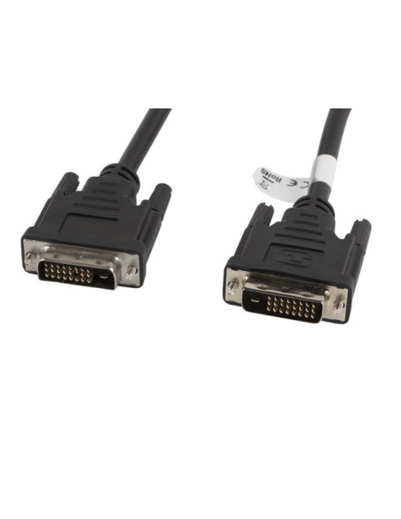 Lanberg CA-DVID-10CC-0030-BK Dvi-D (24+1Pol) Stecker auf Dvi-D (24+1Pol) Stecker Dual Link Kabel, 3m schwarz cable DVI Negro