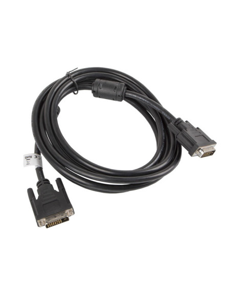Lanberg CA-DVID-10CC-0030-BK Dvi-D (24+1Pol) Stecker auf Dvi-D (24+1Pol) Stecker Dual Link Kabel, 3m schwarz cable DVI Negro