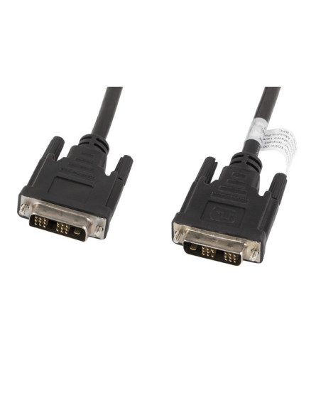 Lanberg CA-DVIS-10CC-0018-BK cable DVI 1,8 m DVI-D Negro