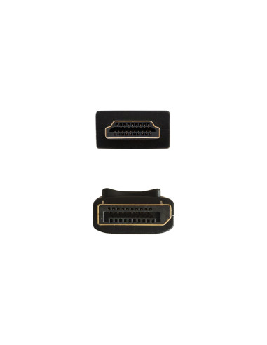 AISENS CABLE CONVERSOR DISPLAYPORT A HDMI, DP M-HDMI M, NEGRO, 2.0M