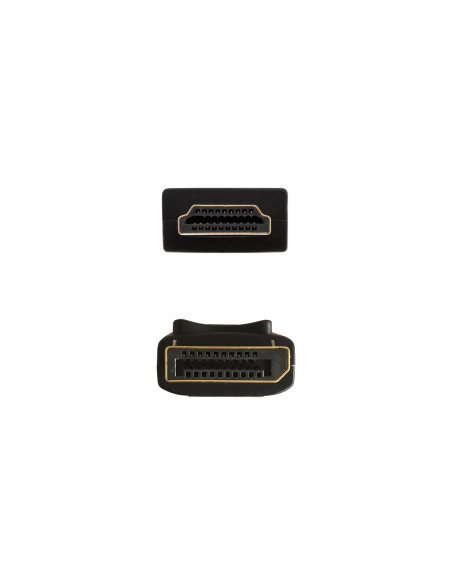 AISENS CABLE CONVERSOR DISPLAYPORT A HDMI, DP M-HDMI M, NEGRO, 2.0M