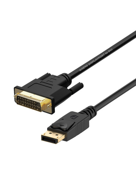 AISENS Cable conversor DisplayPort a DVI, DP M - DVI M, Negro, 2.0m