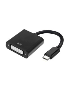 AISENS Conversor USB-C A DVI-I, USB-C M - DVI 24+5 H, Negro, 15 cm