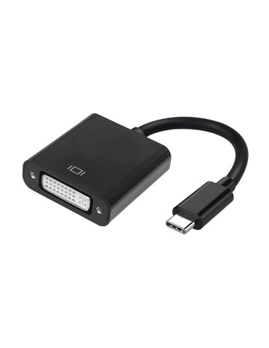 AISENS Conversor USB-C A DVI-I, USB-C M - DVI 24+5 H, Negro, 15 cm