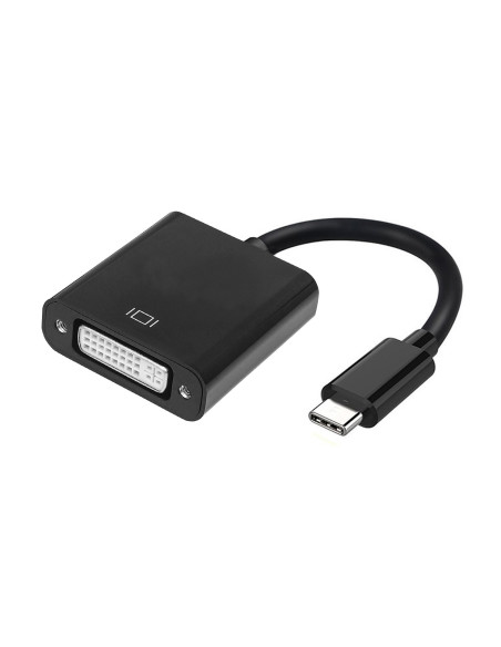 AISENS Conversor USB-C A DVI-I, USB-C M - DVI 24+5 H, Negro, 15 cm