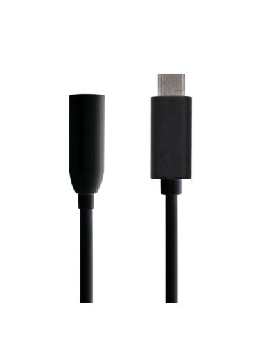 AISENS Conversor USB C a Audio 384KHz, USB C M - jack 3.5 H, negro, 15 cm