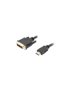 Lanberg CA-HDDV-10CC-0005-BK adaptador de cable de vídeo 0,5 m HDMI tipo A (Estándar) DVI-D Negro 2