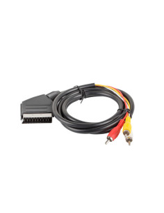 Lanberg CA-EURC-10CC-0018-BK cable EUROCONECTOR 1,8 m SCART (21-pin) 3 x RCA Negro 2