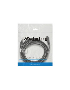 Lanberg CA-MJFJ-10CC-0030-BK cable de audio 3 m 3,5mm Negro 2