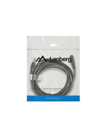 Lanberg CA-MJFJ-10CC-0030-BK cable de audio 3 m 3,5mm Negro