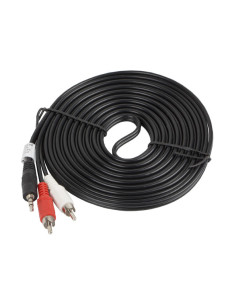 Lanberg CA-MJRC-10CC-0050-BK cable de audio 5 m 3,5mm 2 x RCA Negro 2