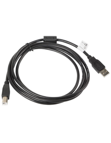 Lanberg CA-USBA-11CC-0018-BK cable USB USB 2.0 1,8 m USB B Negro