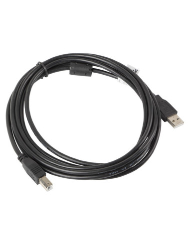 Lanberg CA-USBA-11CC-0030-BK cable USB USB 2.0 3 m USB B Negro