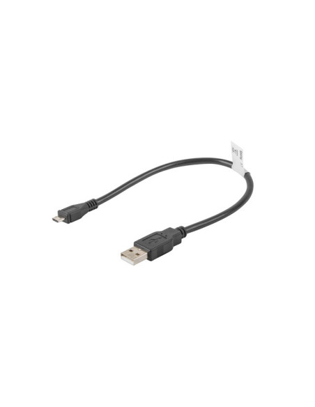 Lanberg CA-USBM-10CC-0003-BK cable USB USB 2.0 0,3 m Micro-USB B USB A Negro