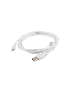 Lanberg CA-USBM-10CC-0018-W cable USB USB 2.0 1,8 m Micro-USB B USB A Blanco 2