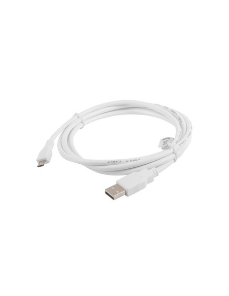 Lanberg CA-USBM-10CC-0018-W cable USB USB 2.0 1,8 m Micro-USB B USB A Blanco