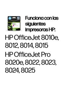 HP Cartucho de tinta Original 912XL magenta de alta capacidad