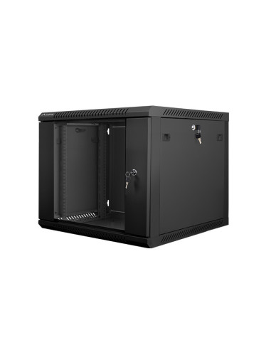 Lanberg WF01-6609-10B armario rack 9U Bastidor de pared Negro