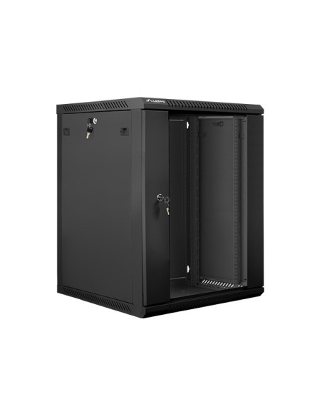 Lanberg WF01-6615-10B armario rack 15U Bastidor de pared Negro