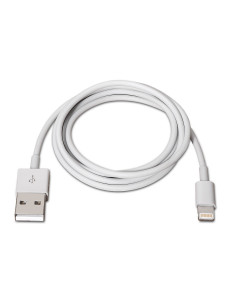 AISENS A102-0035 cable de conector Lightning 1 m Blanco 2