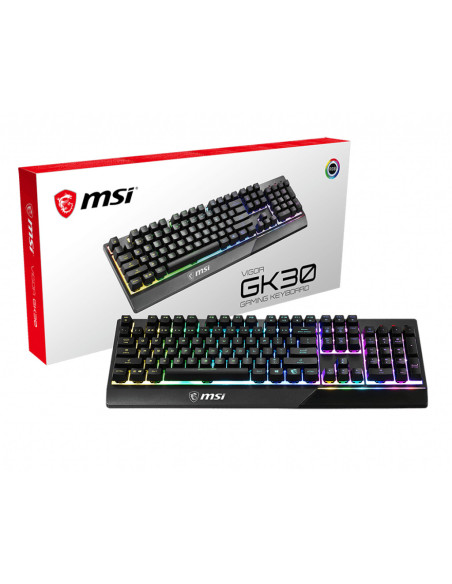 MSI S11-04ES601-CLA teclado Juego USB QWERTY Inglés del Reino Unido Negro