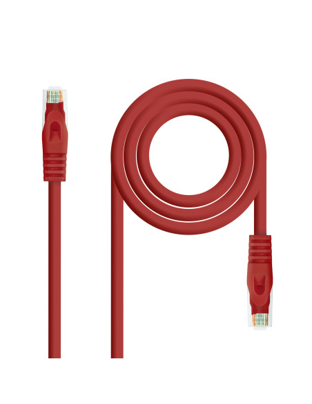 Nanocable Cable de red latiguillo RJ45 LSZH Cat.6A UTP AWG24, Rojo, 2.0m