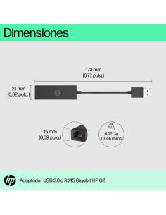 HP Adaptador de USB 3.0 a Gigabit RJ45 G2