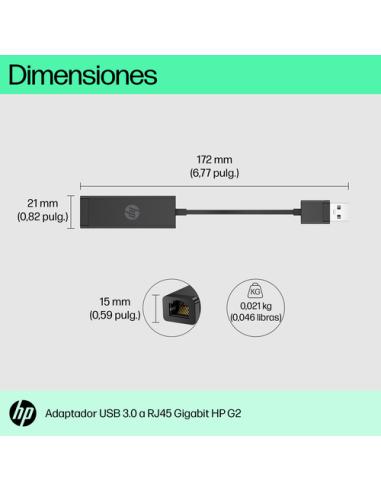 HP Adaptador de USB 3.0 a Gigabit RJ45 G2