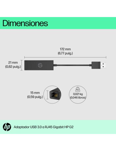 HP Adaptador de USB 3.0 a Gigabit RJ45 G2