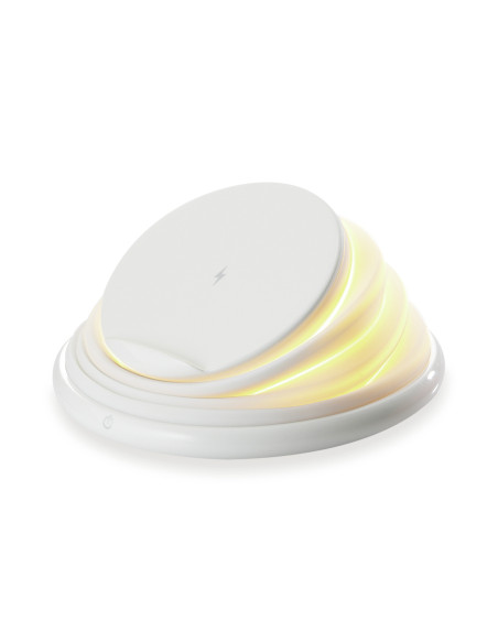 Conceptronic GORGON02W cargador de dispositivo móvil Universal Blanco USB Cargador inalámbrico Carga rápida Interior