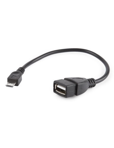 Gembird USB A - Micro-USB B, 0.15m cable USB USB 2.0 0,15 m Negro