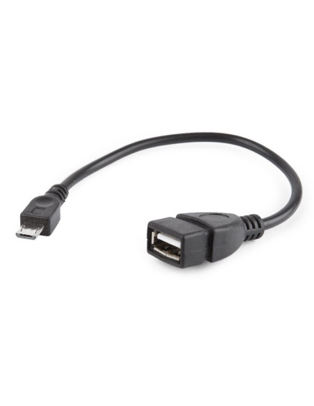 Gembird USB A - Micro-USB B, 0.15m cable USB USB 2.0 0,15 m Negro