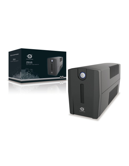 Conceptronic ZEUS02ES sistema de alimentación ininterrumpida (UPS) Línea interactiva 0,85 kVA 480 W 2 salidas AC