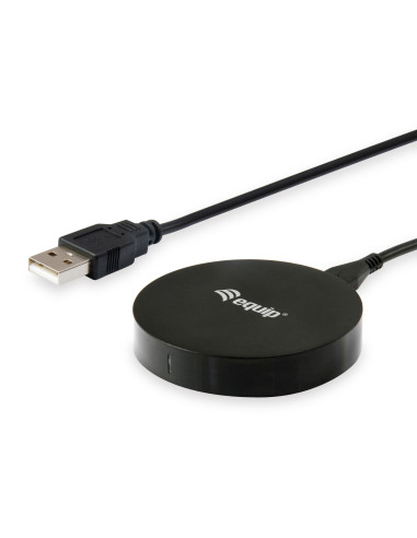 Equip 245500 cargador de dispositivo móvil Smartphone Negro USB Cargador inalámbrico Carga rápida Interior