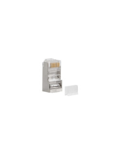 Lanberg PLS-6000 conector RJ-45 Acero inoxidable, Transparente