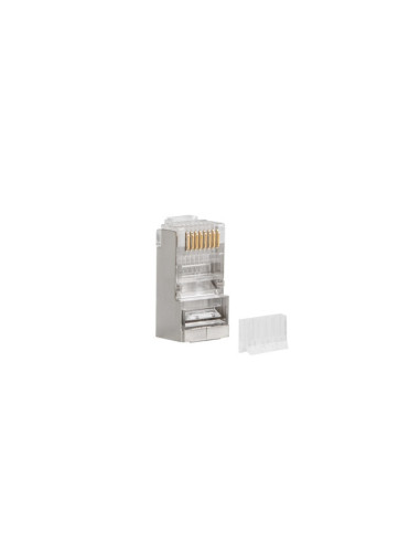 Lanberg PLS-6000 conector RJ-45 Acero inoxidable, Transparente
