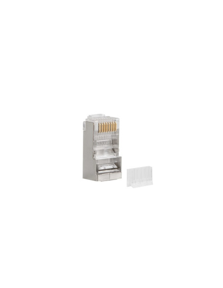 Lanberg PLS-6000 conector RJ-45 Acero inoxidable, Transparente