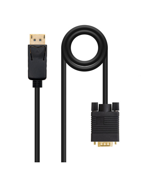 Nanocable Cable conversor DISPLAYPORT a VGA, DP M - VGA M, Negro, 2.0 M