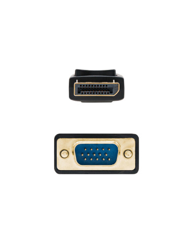 Nanocable Cable conversor DISPLAYPORT a VGA, DP M - VGA M, Negro, 2.0 M