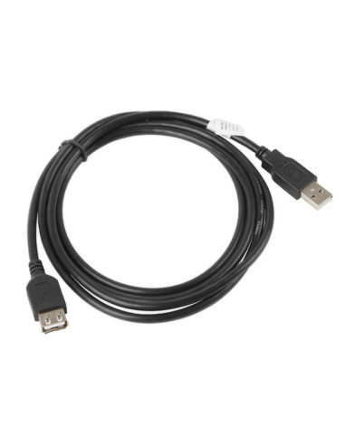 Lanberg CA-USBE-10CC-0018-BK cable USB USB 2.0 1,8 m USB A Negro
