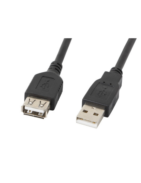 Lanberg CA-USBE-10CC-0018-BK cable USB USB 2.0 1,8 m USB A Negro