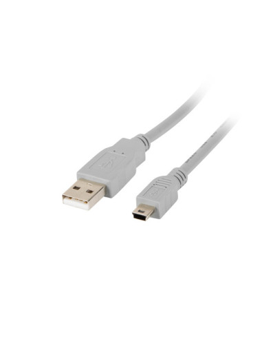 Lanberg CA-USBK-10CC-0018-S cable USB USB 2.0 1,8 m Mini-USB A USB A Gris