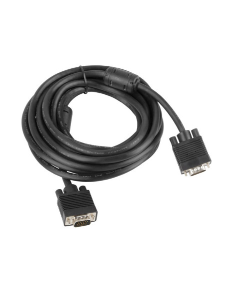 Lanberg CA-VGAC-10CC-0050-B cable VGA 5 m VGA (D-Sub) Negro
