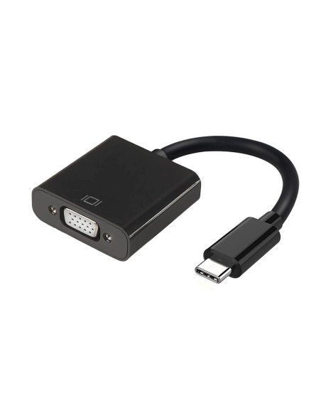 AISENS Conversor USB-C a VGA, USB-C M - HDB15 H, Negro, 15cm