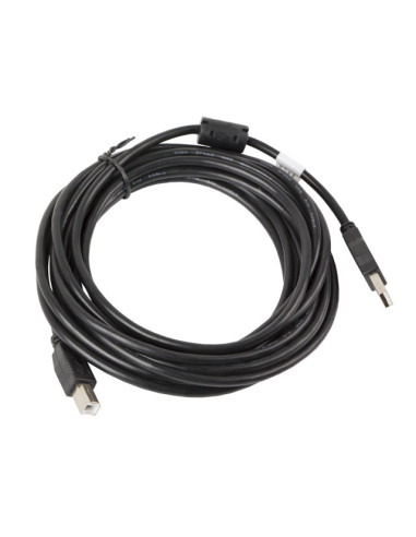 Lanberg CA-USBA-11CC-0050-BK cable USB USB 2.0 5 m USB B Negro