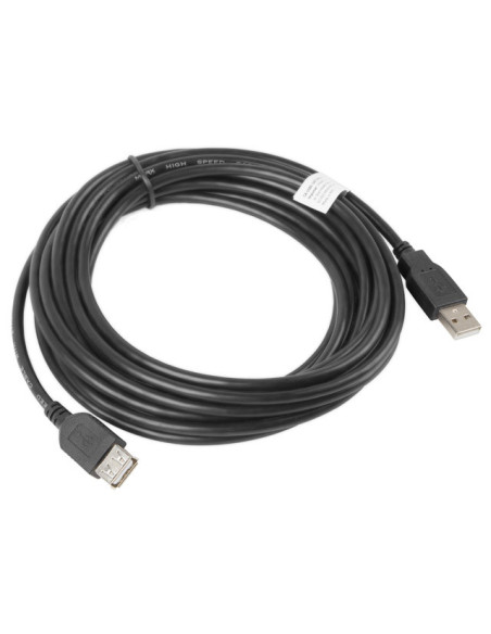 Lanberg CA-USBE-10CC-0050-BK cable USB USB 2.0 5 m USB A Negro
