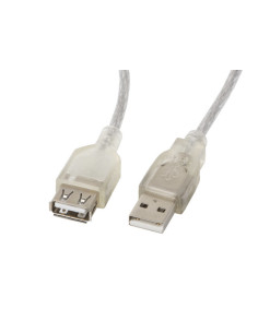 Lanberg CA-USBE-12CC-0018-TR cable USB USB 2.0 1,8 m USB A Transparente