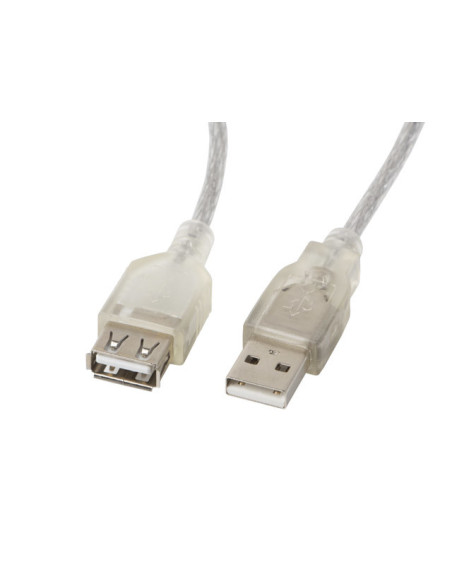 Lanberg CA-USBE-12CC-0018-TR cable USB USB 2.0 1,8 m USB A Transparente