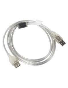 Lanberg CA-USBE-12CC-0018-TR cable USB USB 2.0 1,8 m USB A Transparente 2