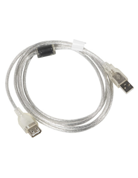 Lanberg CA-USBE-12CC-0018-TR cable USB USB 2.0 1,8 m USB A Transparente